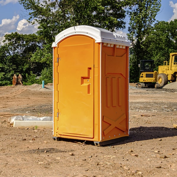 can i customize the exterior of the porta potties with my event logo or branding in East End AR